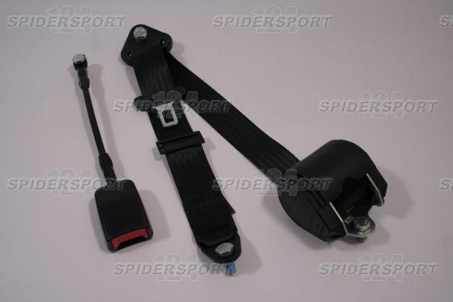 Sicherheitsgurt schwarz, 3-Punkt Automatik – Spidersport 124