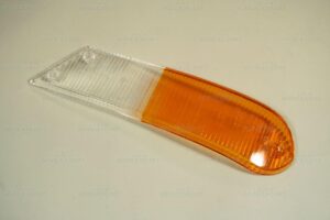 Blinkerkappe orange/weiß links, Baujahre 1966-74