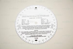 Gradscheibe für Steuerzeiten