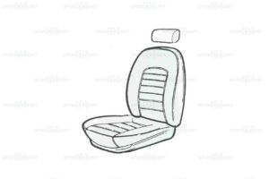 Sitzbezug marrone - Quernähte, Baujahre 1978-86