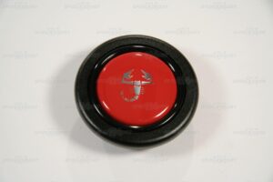 Hupenknopf mit Abarth Emblem rot