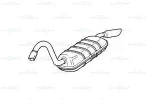 Auspuff hinten 1400/1600, Sport