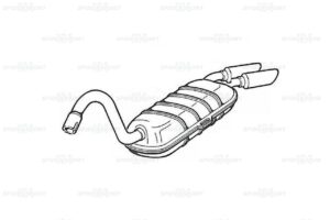 Auspuff hinten 1400/1600, Sport