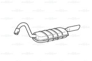 Auspuff hinten 1400-1600, Sport