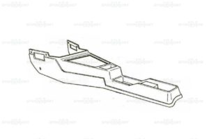 Mittelkonsole rot, Kunststoff, 1968-82