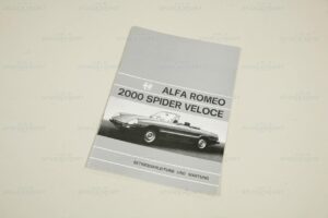 Bedienungsanleitung Spider 2000, Baujahre 1970-82